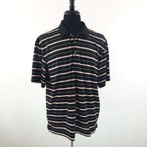 George Short Sleeve Shirt Mens XL 46-48 Golf Athletic Casual Black Red White